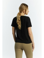 Monnari Tričká Dámske tričko s ozdobnou aplikáciou Black