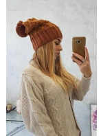 Milano fleecová čiapka K203 mustard melange+brown Milano fleecová čiapka K203 mustard melange+brown