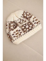 Dámská zimní vlněná čepice s ozdobnými krystalky K399 černá