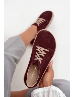 Trampki Typu Barefoot Z Naturalnego Zamszu Zazoo 314 Bordowe
