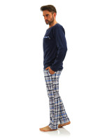 Pánske dlhé pyžamo Jasiek 2188/17 navy blue - Sesto Senso