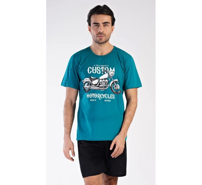 Pánske pyžamové šortky Motocykel