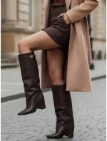 FashionStreet hnedé široké topánky ZY1028