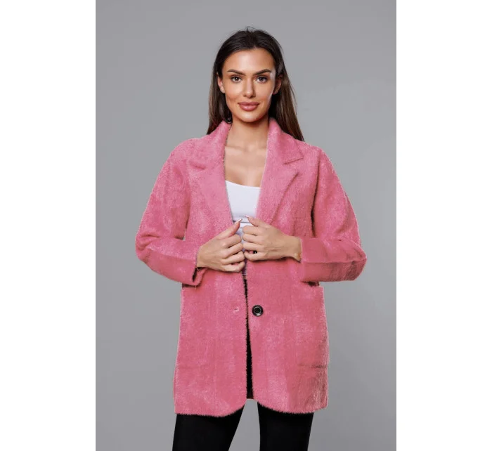 Krátky vlnený prehoz cez oblečenie typu alpaka v lososovej farbe (7108-1) Krátky vlnený prehoz cez oblečenie typu alpaka v lososovej farbe (7108-1)