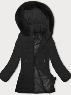 Čierna prešívaná dámska zimná bunda J Style (16M9119-392)