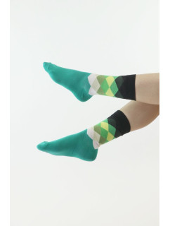 Ponožky Cube zelené s čiernym lemom