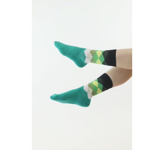 Ponožky Cube zelené s čiernym lemom