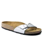 Dámske žabky Birkenstock Madrid Birko-Flor Silver regular wide (0040411) dámske Dámske žabky Birkenstock Madrid Birko-Flor Silver regular wide (0040411) dámske