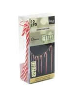 SVETLÁ GIRLANDA 10 VIEDOL LÍZATKO TYČINKY VIANOČNÝ STROMČEK TEPLÁ BIELA LUCA