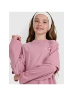 Dievčenské tričko s nadrozmernou potlačou a dlhým rukávom 4F 4FJRAW25TLONF543-54S