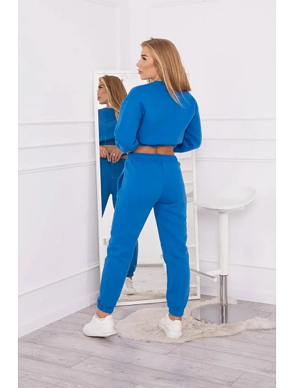model 18749040 souprava s krátkou mikinou chrpově modrá - K-Fashion