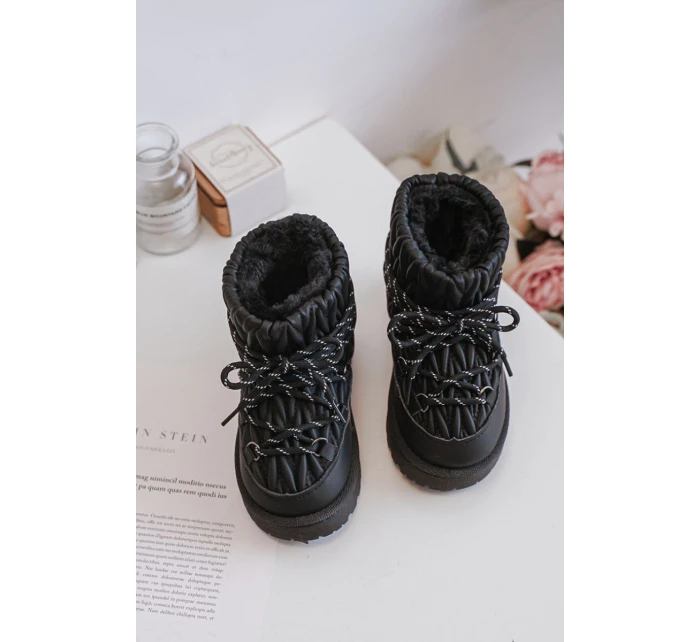 Dětské Zimní Boty S Kožíškem Černé model 21680341 - Boto Dětské Zimní Boty S Kožíškem Černé model 21680341 - Boto