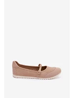 Športové baleríny s opaskom Beige Charmy