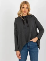Dámska blúzka EM BZ HS 20 218.27 tmavo šedá - FPrice Dámska blúzka EM BZ HS 20 218.27 tmavo šedá - FPrice