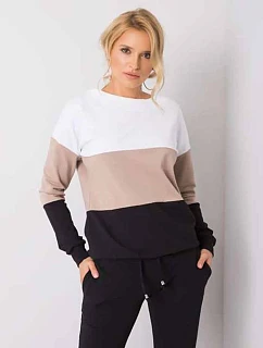 Dámska tenká tepláková súprava Rue Paris White Beige Black (5971)