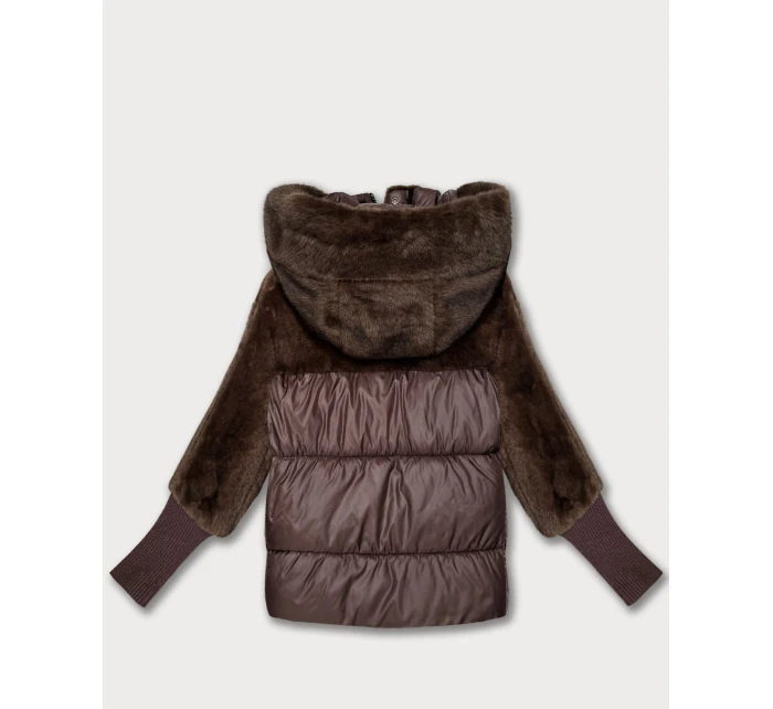 Hnědá dámská zimní bunda s kapucí Goodlookin model 21785363 - Libland