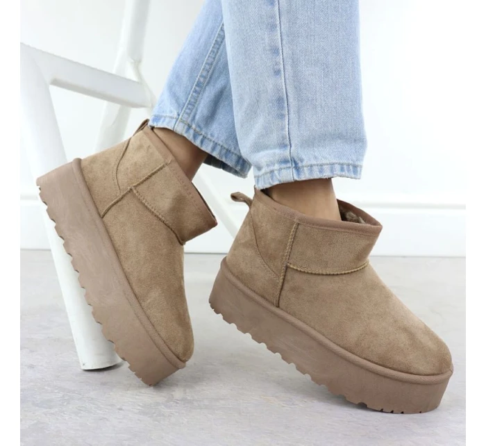 Dámské sněhule semišové béžové model 21906196 - Potocki Dámské sněhule semišové béžové model 21906196 - Potocki