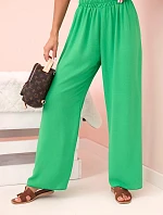 Široké nohavice svetlozelenej farby