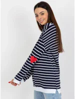 Dámska mikina LO BL LK 236.27X biela a tmavo modrá - FPrice Dámska mikina LO BL LK 236.27X biela a tmavo modrá - FPrice