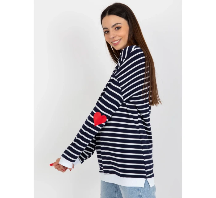 Dámska mikina LO BL LK 236.27X biela a tmavo modrá - FPrice Dámska mikina LO BL LK 236.27X biela a tmavo modrá - FPrice