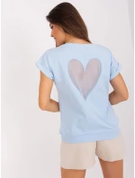 Bluzka RV BZ model 18694280 jasny niebieski - FPrice Bluzka RV BZ model 18694280 jasny niebieski - FPrice