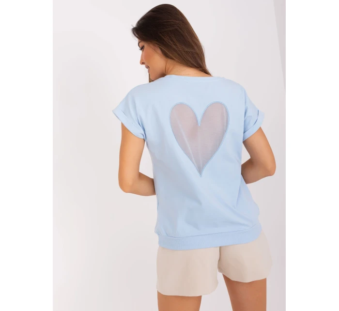 Bluzka RV BZ model 18694280 jasny niebieski - FPrice Bluzka RV BZ model 18694280 jasny niebieski - FPrice