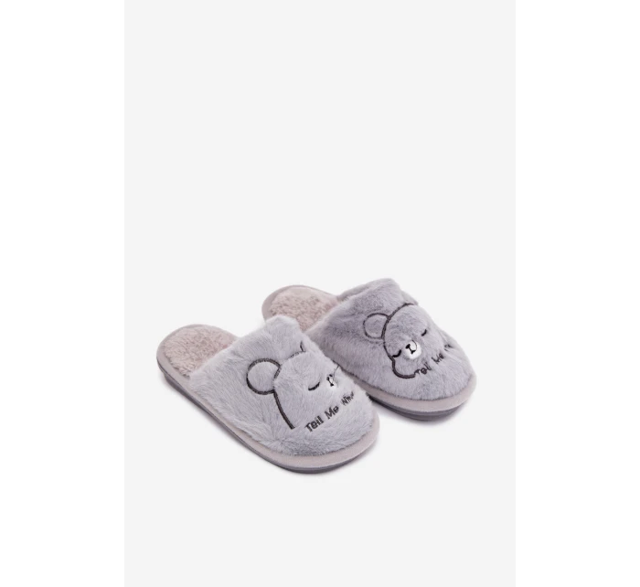 Detské papuče s kožušinou - modré Norene