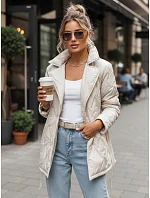 Dámska prechodná bunda TY5587 krémová - FashionStreet