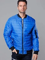 Pánsky prešívaný bomber v chrpovej farbe (MY02-7)