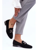 Dámské mokasíny s ozdobou černá model 21636080 - SERGIO LEONE
