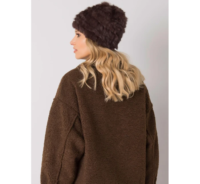 Dámská čepice AT CZ model 16738335 tmavě hnědá - FPrice Dámská čepice AT CZ model 16738335 tmavě hnědá - FPrice