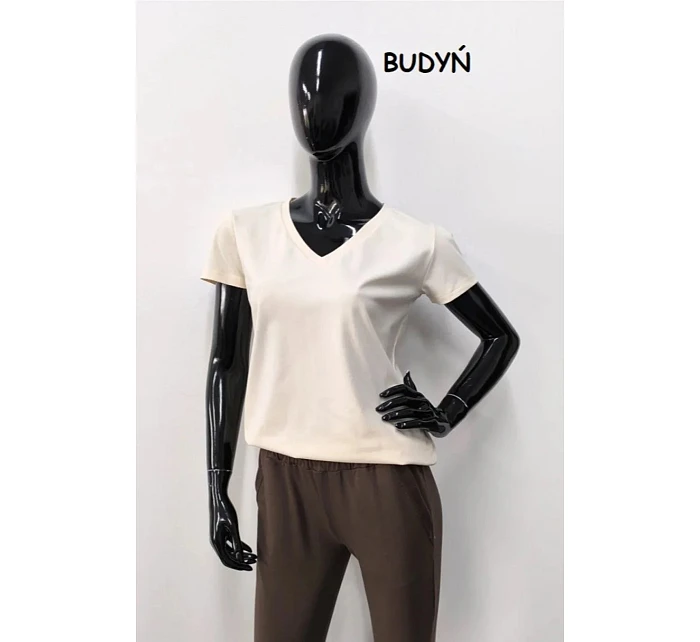 Dámske tričko s krátkym rukávom Serek brown - Off Pink