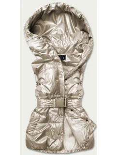 Béžová dámska oversize vesta (KA-016)