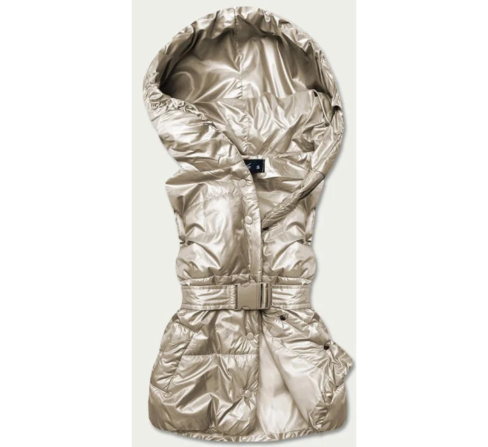 Béžová dámská oversize vesta model 17099458 - KAMADA