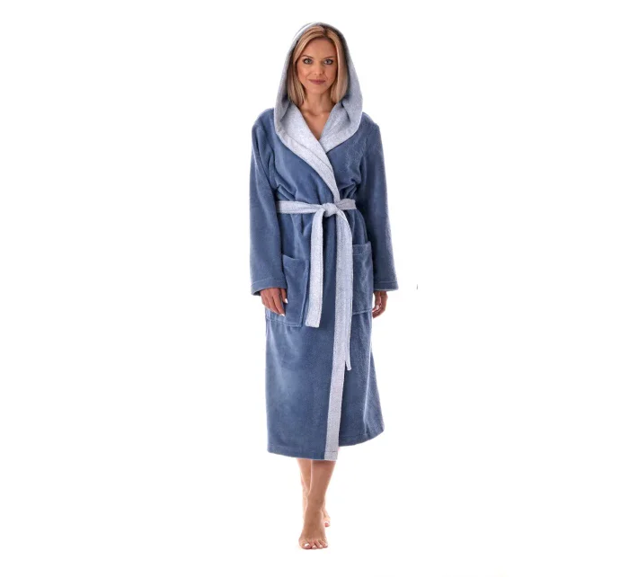Dámsky župan Tampa duo s kapucňou 3959 denim light - Vestis
