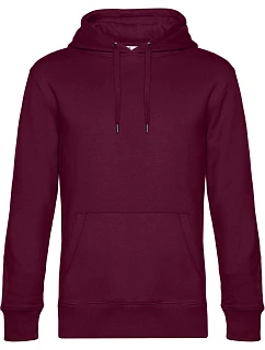 B&C KING Hooded_° Pánska mikina s kapucňou 01.U02K tmavočerešňová