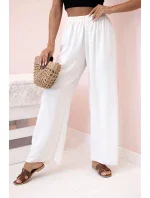 Kalhoty se širokými nohavicemi světle béžová