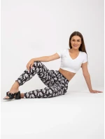 Nohavice D73771M61869M čiernobiele