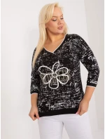 Blúzka RV BZ 9442.27 čierna farba Blúzka RV BZ 9442.27 čierna farba