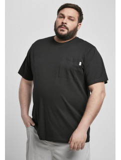 Základné tričko s vreckami z organickej bavlny čierne