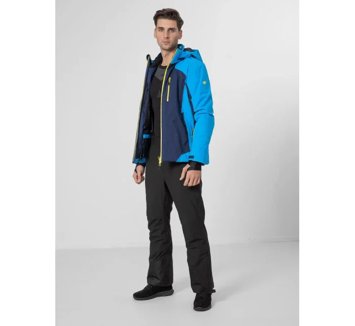 Pánska bunda H4Z22-KUMN010 modro-žltá - 4F