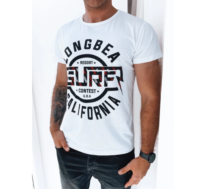 Pánské tričko s potiskem bílé Dstreet model 21969377 - FashionStreet Pánské tričko s potiskem bílé Dstreet model 21969377 - FashionStreet