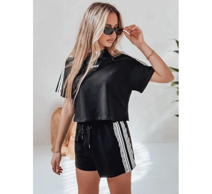 Dámská tepláková souprava LOVE SPORT černá Dstreet model 21988893 - FashionStreet