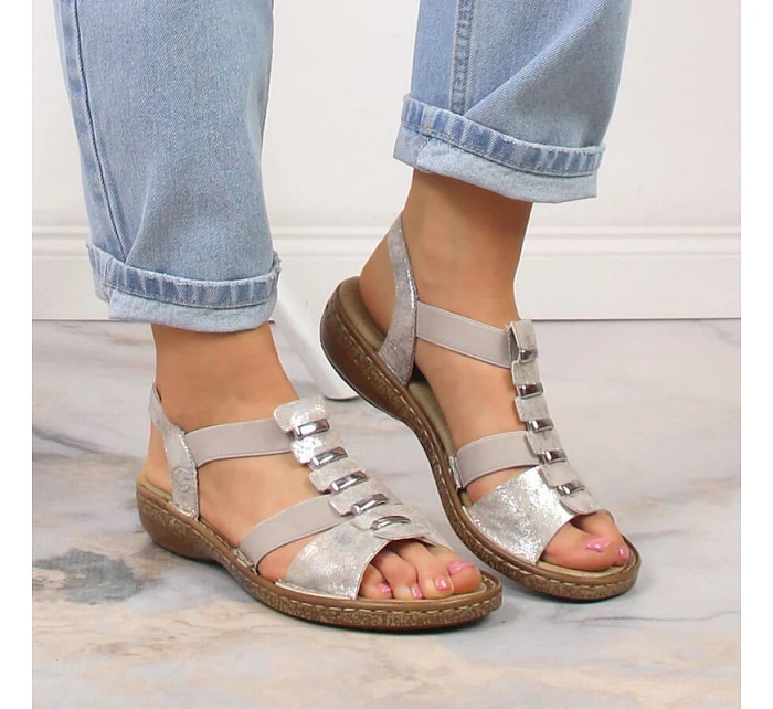 Dámske pohodlné sandále Rieker 62850-90 Dámske pohodlné sandále Rieker 62850-90