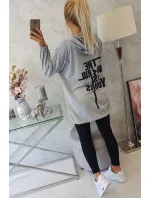 Mikina s potkem   šedá model 18745141 - K-Fashion