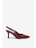 Lakované lodičky na jehlovém podpatku bordó Phelia Lakované lodičky na jehlovém podpatku bordó Phelia