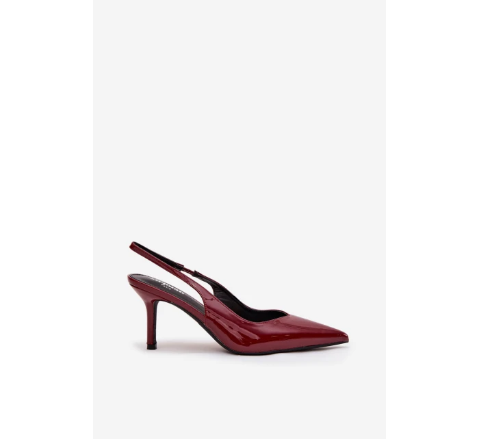 Lakované lodičky na jehlovém podpatku bordó Phelia Lakované lodičky na jehlovém podpatku bordó Phelia