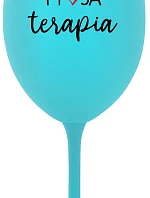 MOJA TERAPIA - tyrkysový pohár na víno 350 ml