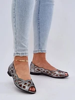 Dámske baleríny ASA136-8 strieborné - Jezzi