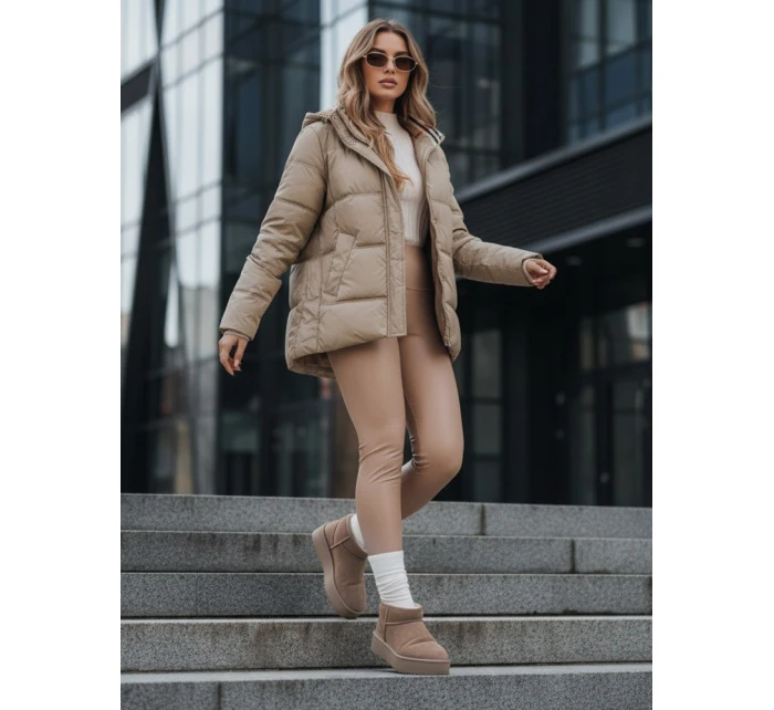 Dámská prošívaná bunda béžová Dstreet model 21974734 - FashionStreet Dámská prošívaná bunda béžová Dstreet model 21974734 - FashionStreet